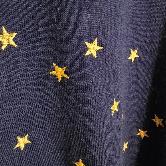 J.Crew Merino Pullover Star Stitching Embroidery - Picture 2 of 4
